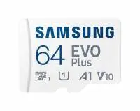 Карта памет Samsung EVO Plus, microSDXC, UHS-I, 64GB, Адаптер
