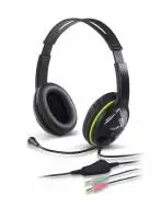 Genius слушалки с микрофон Headset HS-400A - 3.5 mm, Mic, Black/Green