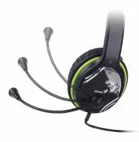 Genius слушалки с микрофон Headset HS-400A - 3.5 mm, Mic, Black/Green
