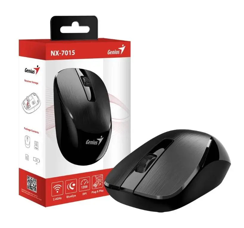 Genius безжична мишка Wireless Mouse NX-7015 - 2.4G, Black