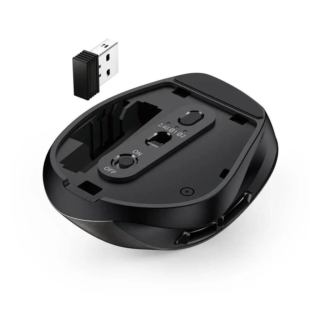 Genius безжина безшумна мишка Wireless Silent Mouse Ergo 9000S - Silent, Bluetooth, 2.4G, Black