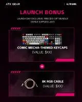 Геймърска механична клавиатура ATK RS6 - 8K, Gateron Jade Pro Switches [Linear] - Black