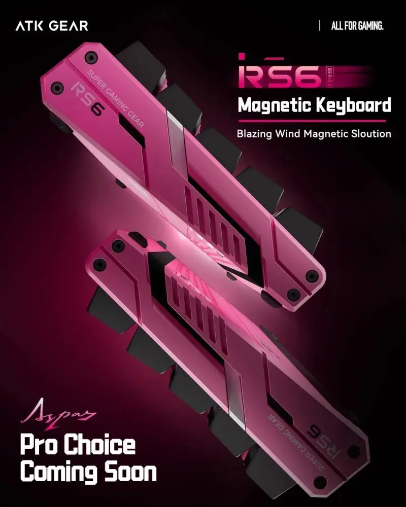 Геймърска механична клавиатура ATK RS6 - 8K, Gateron Jade Pro Switches [Linear] - Black