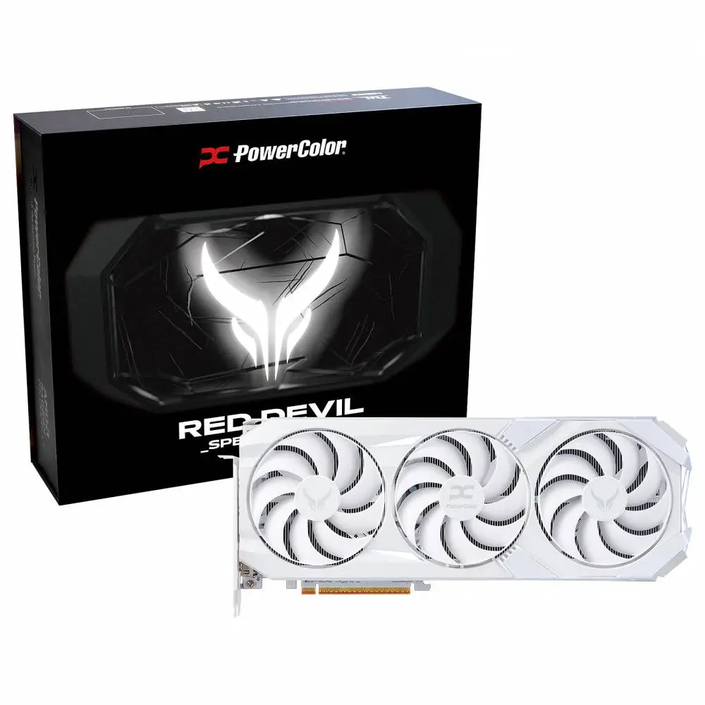 Видео карта PowerColor Radeon RX 9070 XT Red Devil Spectral White 16GB GDDR6