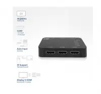 HDMI суич ACT AC7841, 5/1, 3D, 4K@60Hz, Черен