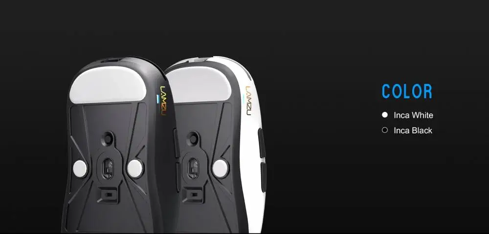 Геймърска мишка Lamzu INCA 8K - Wireless Gaming Mouse - White