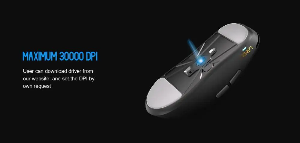 Геймърска мишка Lamzu INCA 8K - Wireless Gaming Mouse - White