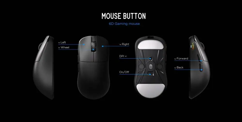 Геймърска мишка Lamzu INCA 8K - Wireless Gaming Mouse - White