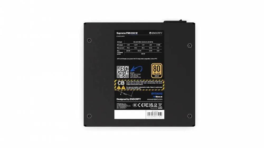 Захранване Endorfy Supremo FM6 850W 80 Plus Gold PCIe 5.1 Fully Modular - EY7A012