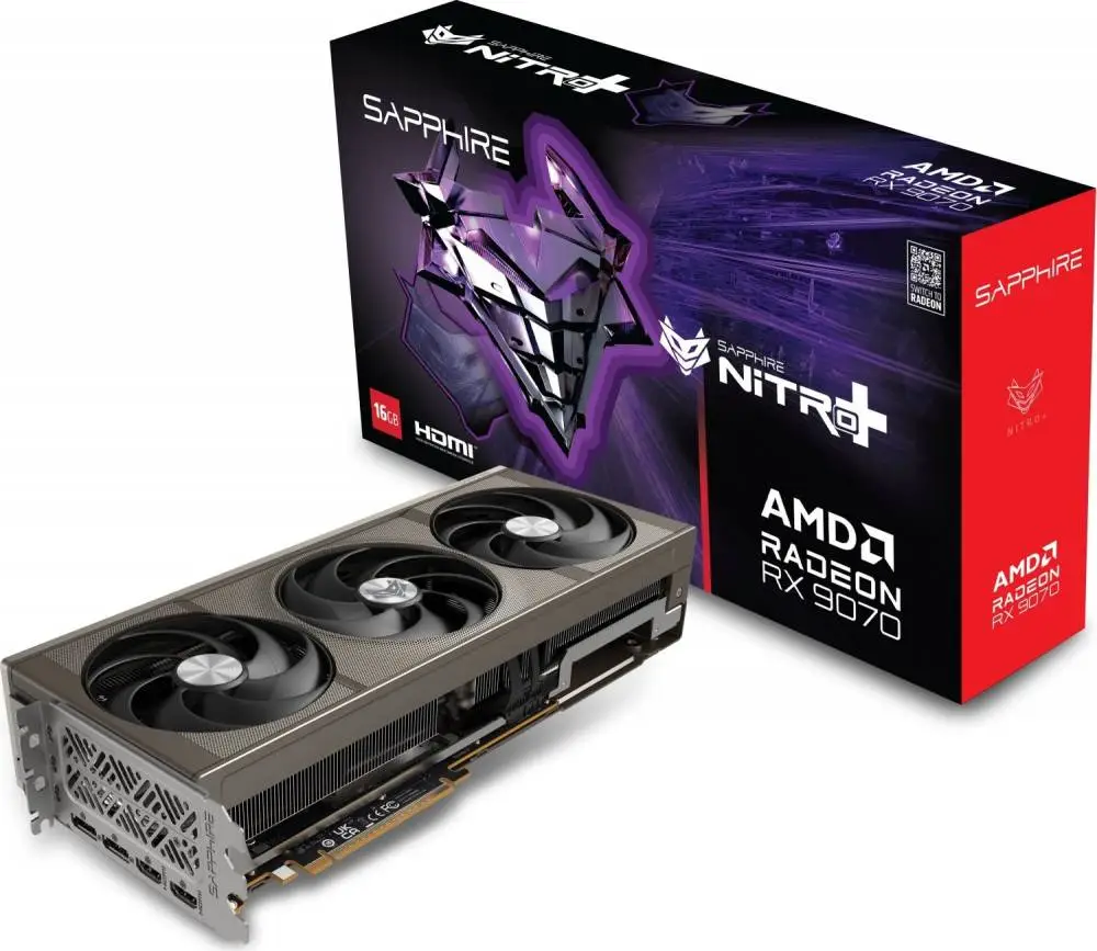 Видео карта Sapphire NITRO+ AMD Radeon RX 9070 16GB GPU - 11349-01-20G