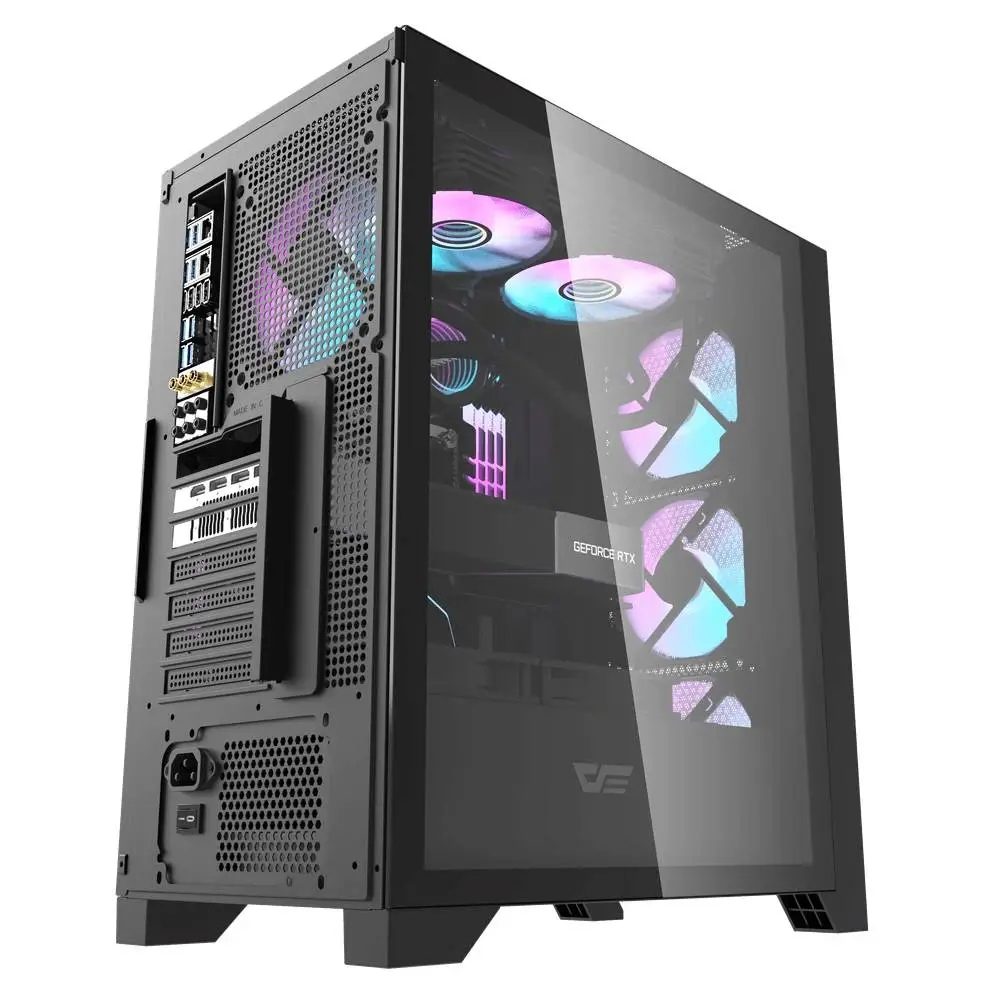 Кутия Darkflash DRX70 Mesh Black Case ATX Addressable RGB 4 fans USB-C
