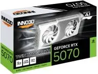 Видео карта Inno3D GeForce RTX 5070 12GB GDDR7 Twin X2 OC White - N50702-12D7X-195064N