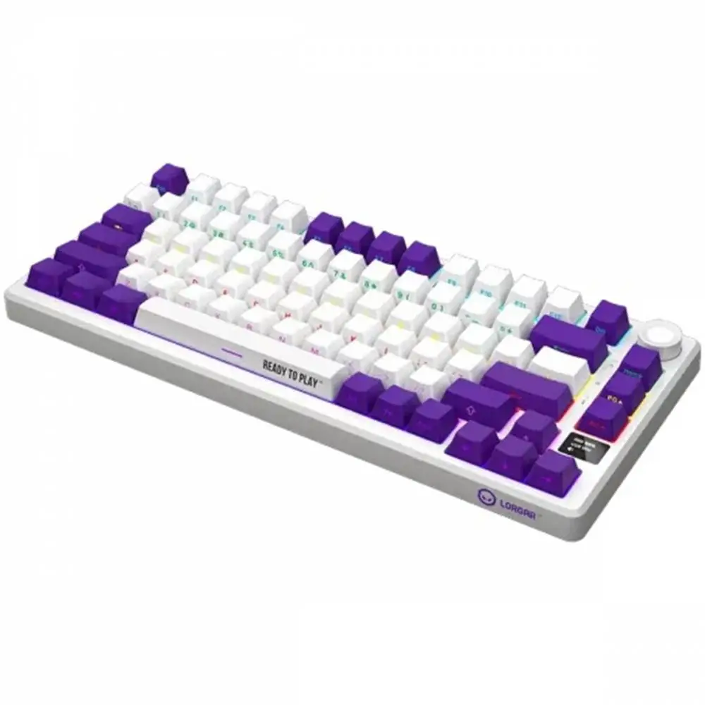 Геймърска клавиатура LORGAR KBP7075W, Wireless 75% Mechanical Gaming Keyboard Pro, White, EN layout
