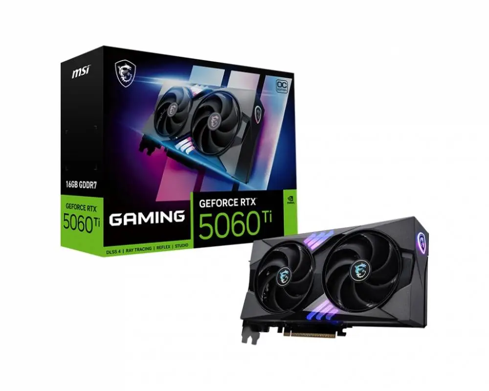 Видео карта MSI GeForce RTX 5060 Ti 16G GAMING OC - 912-V535-006