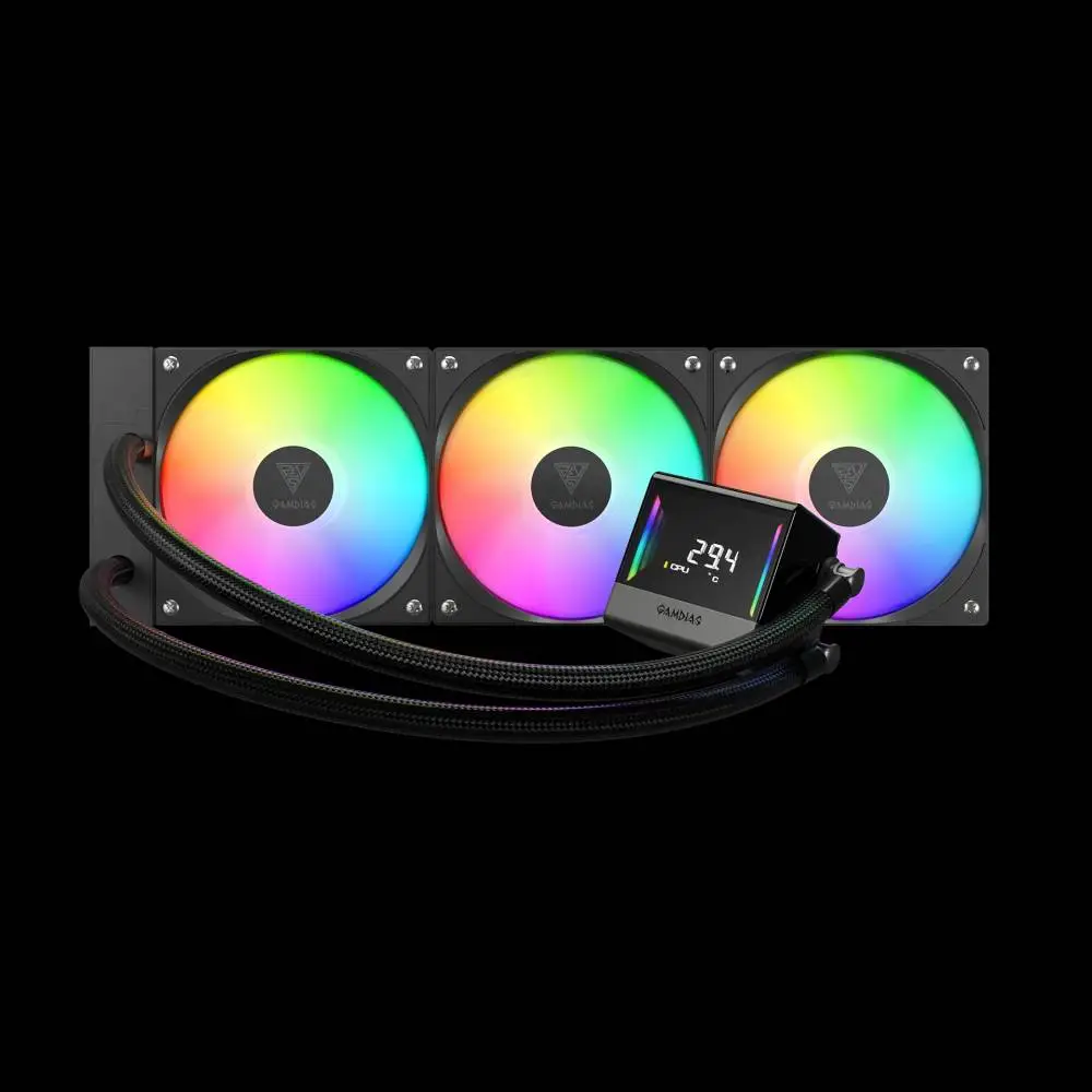 Водно охлаждане за процесор Gamdias Chione E4-360 Water Cooling LCD Screen A-RGB