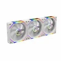 Вентилатори Gamdias AEOLUS P2-1203 White Fan Pack 3x120mm, Swappable Fan Blades (Reverse Fan Blades Included), Daisy-Chain, Infinity Mirror АRGB