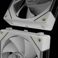 Вентилатори Gamdias AEOLUS P2-1203 White Fan Pack 3x120mm, Swappable Fan Blades (Reverse Fan Blades Included), Daisy-Chain, Infinity Mirror АRGB