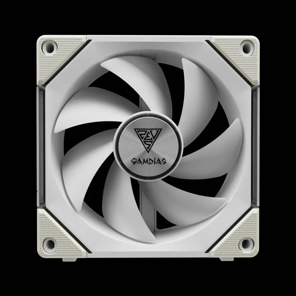 Вентилатори Gamdias AEOLUS P2-1203 White Fan Pack 3x120mm, Swappable Fan Blades (Reverse Fan Blades Included), Daisy-Chain, Infinity Mirror АRGB