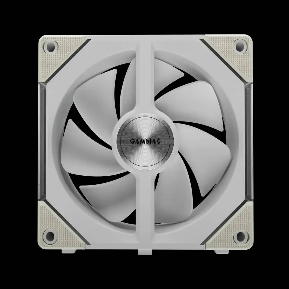 Вентилатори Gamdias AEOLUS P2-1203 White Fan Pack 3x120mm, Swappable Fan Blades (Reverse Fan Blades Included), Daisy-Chain, Infinity Mirror АRGB