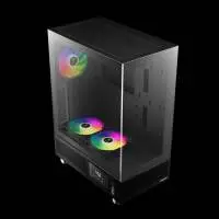 Кутия Gamdias ATLAS E1 Case ATX 3 x 120 mm A-RGB, Digital Display, Tempered Glass
