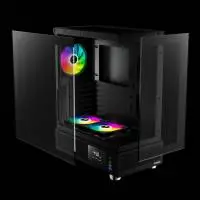 Кутия Gamdias ATLAS E1 Case ATX 3 x 120 mm A-RGB, Digital Display, Tempered Glass