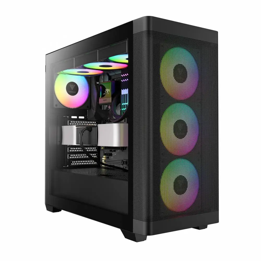 Кутия Gamdias ATHENA M3 Black Case E-ATX USB-C 4 x 120 mm A-RGB Mesh Tempered Glass