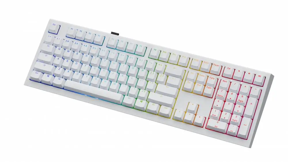 Геймърска механична клавиатура Ducky One X Wireless White - Ducky AI Switches [Linear], Bluetooth, 2.4