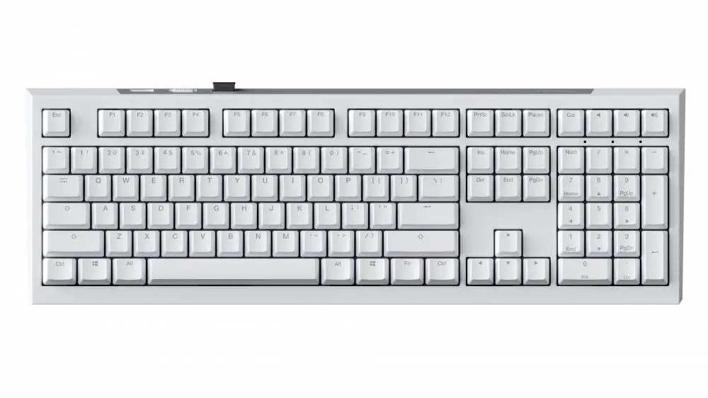 Геймърска механична клавиатура Ducky One X Wireless White - Ducky AI Switches [Linear], Bluetooth, 2.4