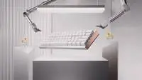Геймърска механична клавиатура Ducky One X Wireless White - Ducky AI Switches [Linear], Bluetooth, 2.4