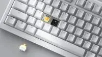 Геймърска механична клавиатура Ducky One X Wireless White - Ducky AI Switches [Linear], Bluetooth, 2.4