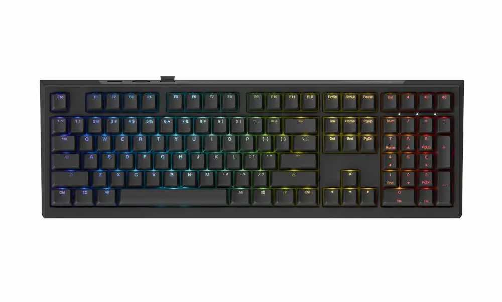 Геймърска механична клавиатура Ducky One X Wireless Black - Ducky AI Switches [Linear], Bluetooth, 2.4