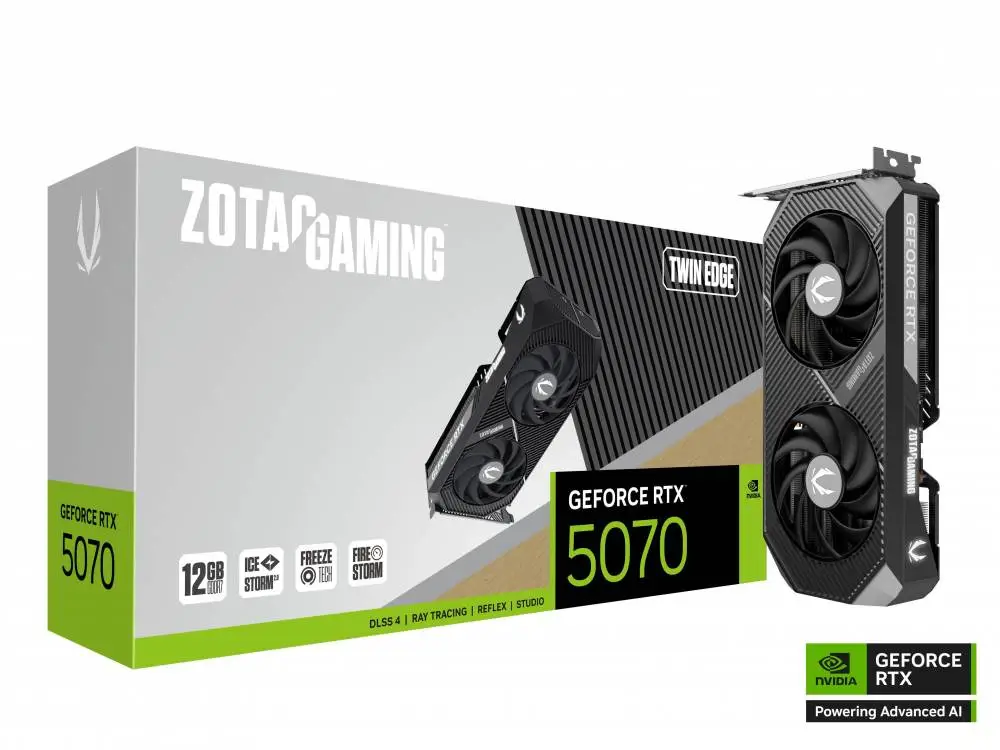Видео карта ZOTAC GAMING RTX 5070 Twin Edge 12GB GDDR7 - ZT-B50700E-10P