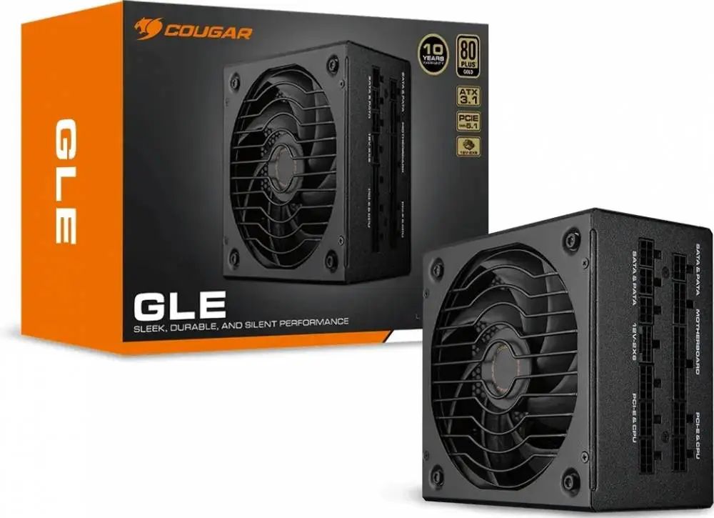 Захранване COUGAR GLE 1000 (1000W) 80 Plus Gold ATX 3.1, PCIe 5.1 PSU Fully Modular