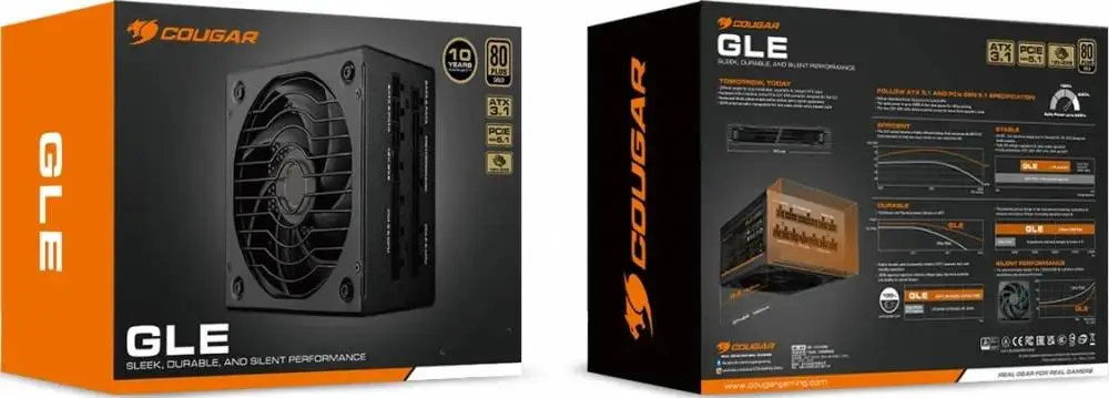 Захранване COUGAR GLE 1000 (1000W) 80 Plus Gold ATX 3.1, PCIe 5.1 PSU Fully Modular