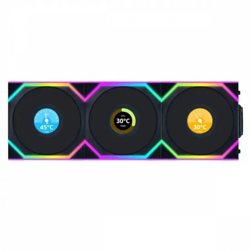 Вентилатори 3бр Lian Li UNI FAN SL Wireless LCD ARGB PWM - 120 mm Черен