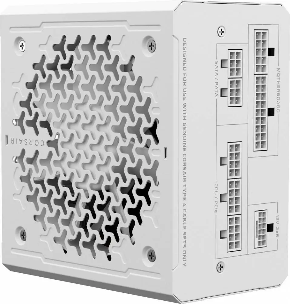 Захранване Corsair RM750e 2025 750W White 80 Plus Gold ATX 3.1, PCIe 5.1, Cybenetics Gold, Fully Modular PSU - CP-9020292-EU