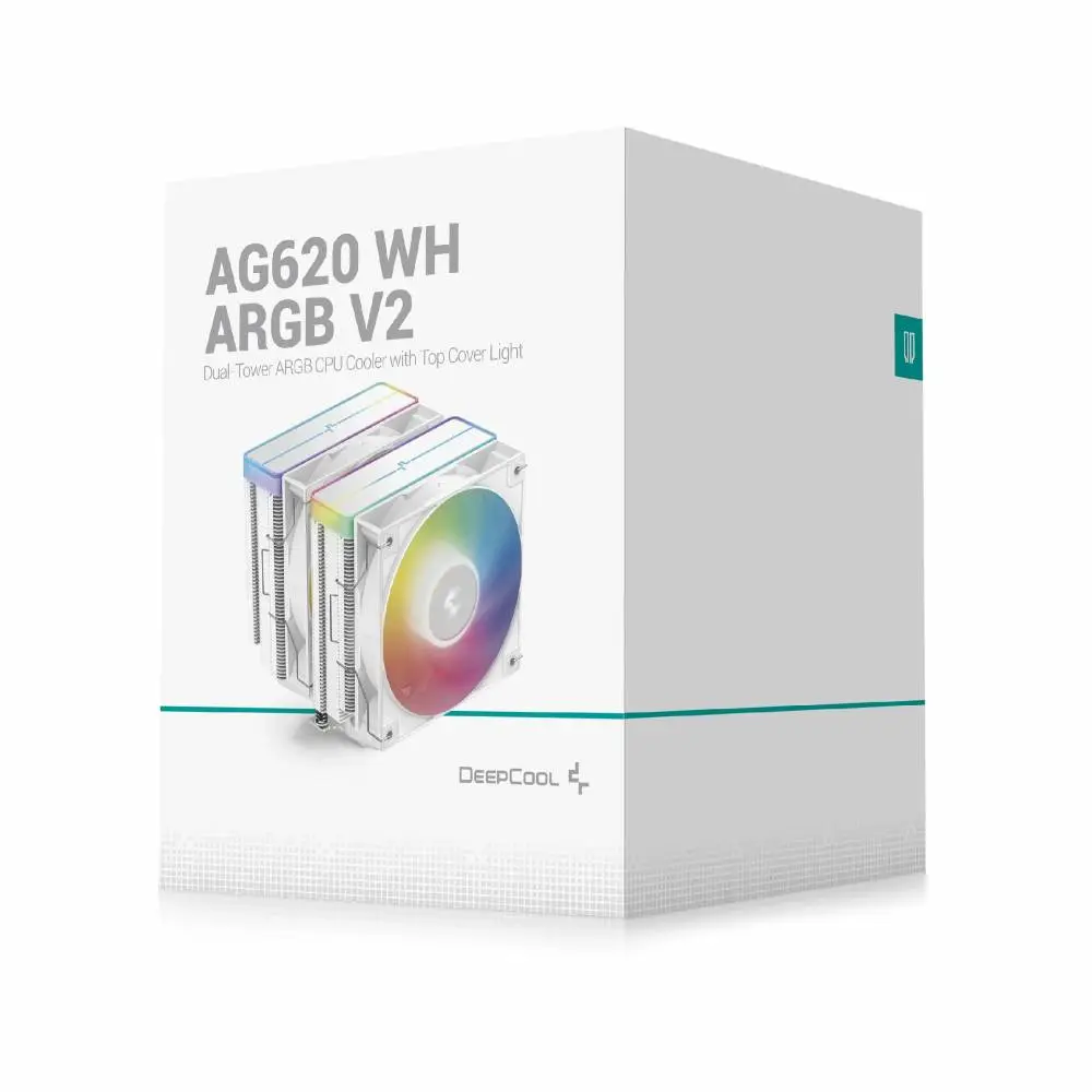 Охладител за процесор DeepCool AG620 WH ARGB V2 Dual-Tower CPU Cooler 
