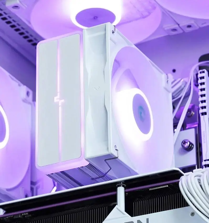 Охладител за процесор DeepCool AG400 White ARGB V2 CPU Cooler 