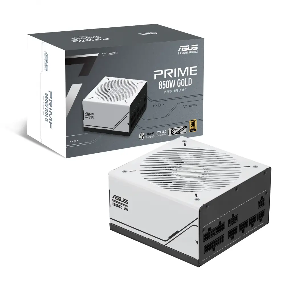 Захранване ASUS PRIME 850W 80 Plus Gold ATX 3.1, PCIe 5.1, Fully Modular