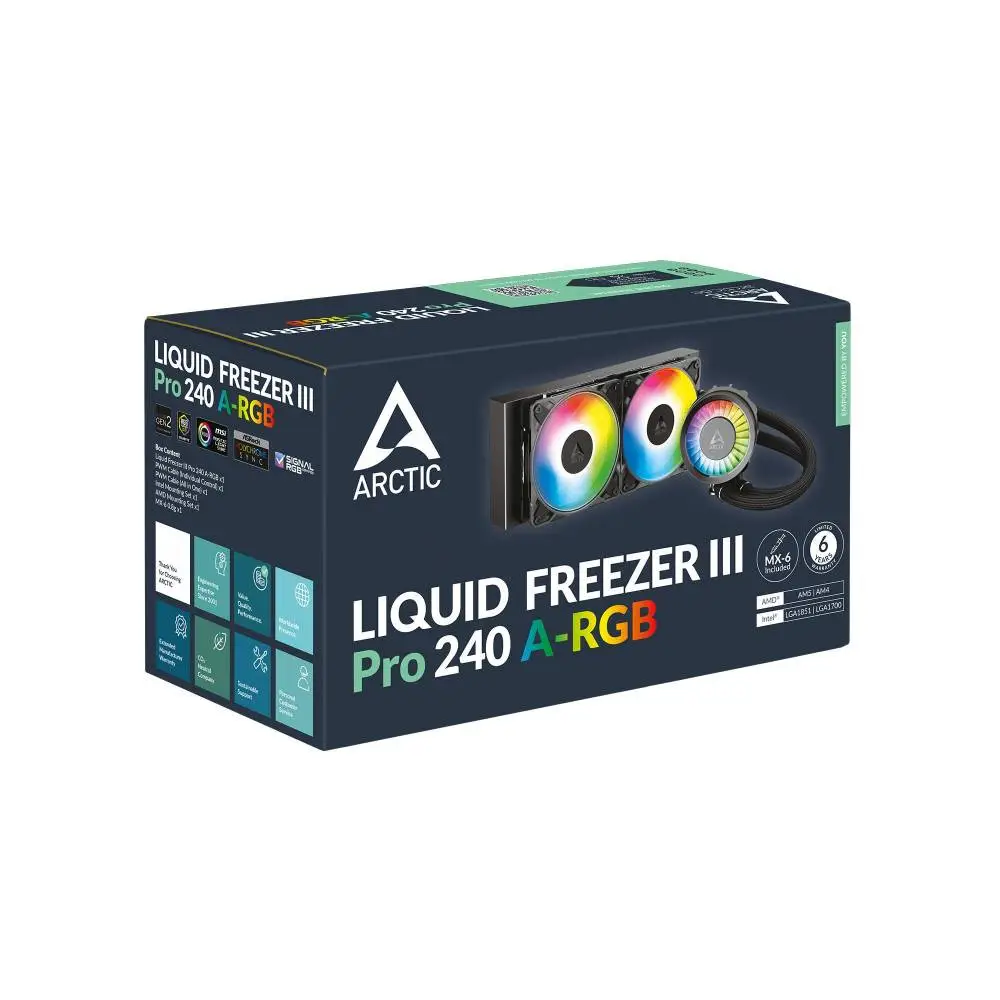 Водно охлаждане за процесор Arctic Liquid Freezer III Pro 240 ARGB Black