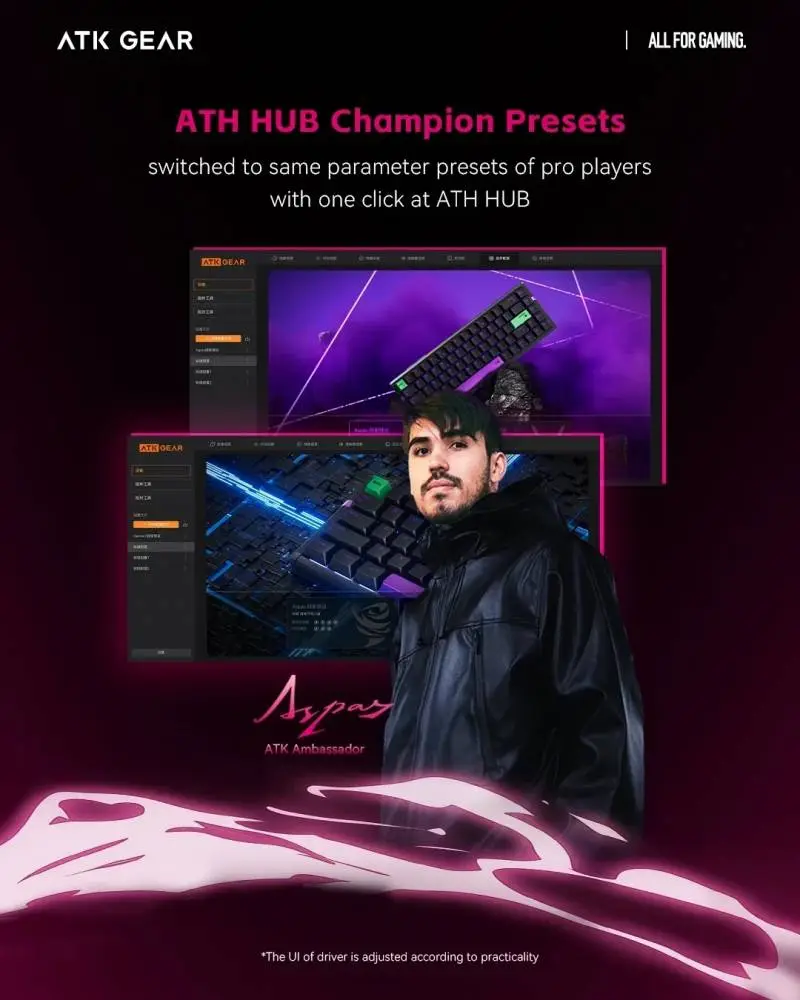 Геймърска механична клавиатура ATK RS6 Ultra - 8K, TTC RGB Magneto [Linear] - Sakura Warrior