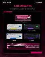 Геймърска механична клавиатура ATK RS6 Ultra - 8K, TTC RGB Magneto [Linear] - Sakura Warrior