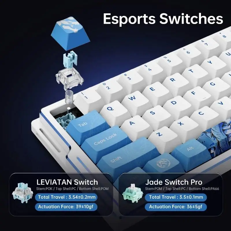 Геймърска механична клавиатура ATK EDGE 60 HE Leviatan - 8K, TTC RGB Magneto Switches