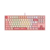 Геймърска механична  клавиатура Bloody Energy Pink S87 BLMS TKL RGB Backlit red switch , USB