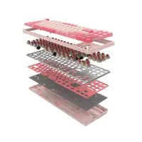 Геймърска механична  клавиатура Bloody Energy Pink S87 BLMS TKL RGB Backlit red switch , USB