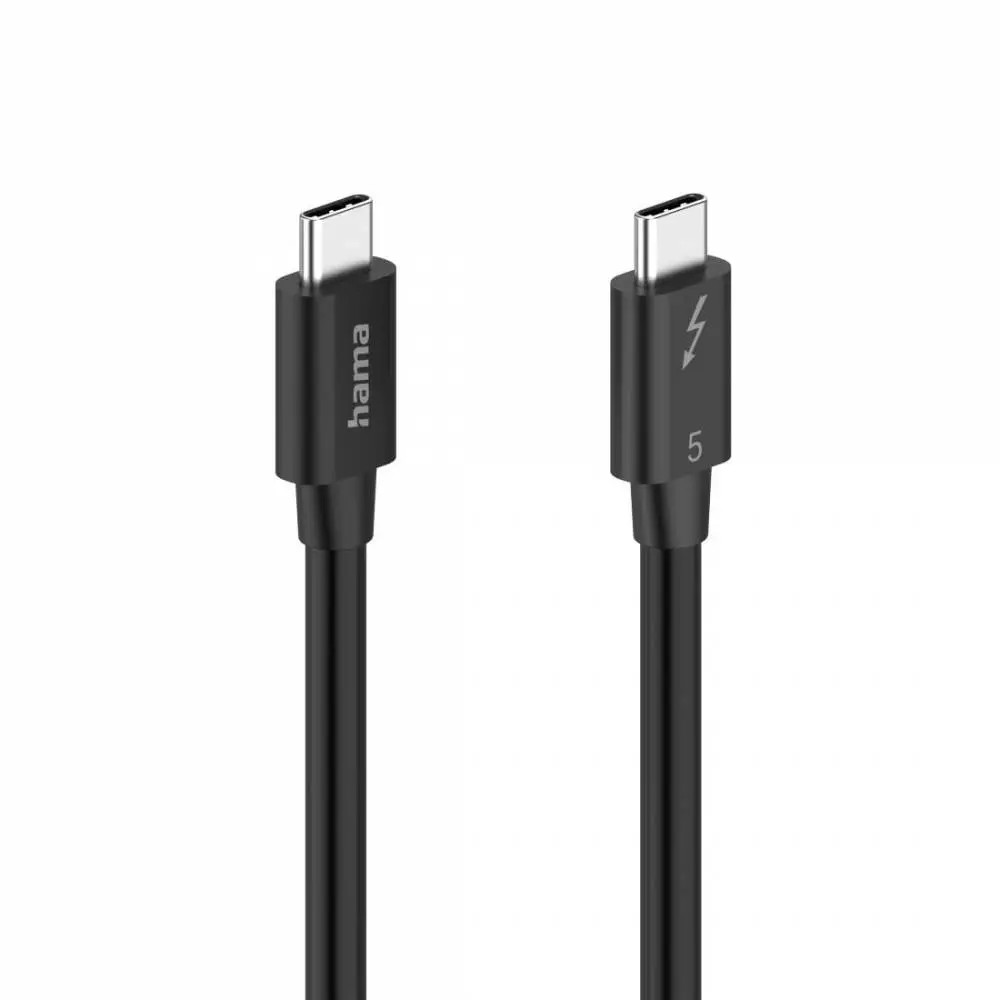HAMA Кабел "USB-C" Thunderbolt-5, 80 Gbit/s, 5A, 240W, Ultra-HD 8K, 1.00 m