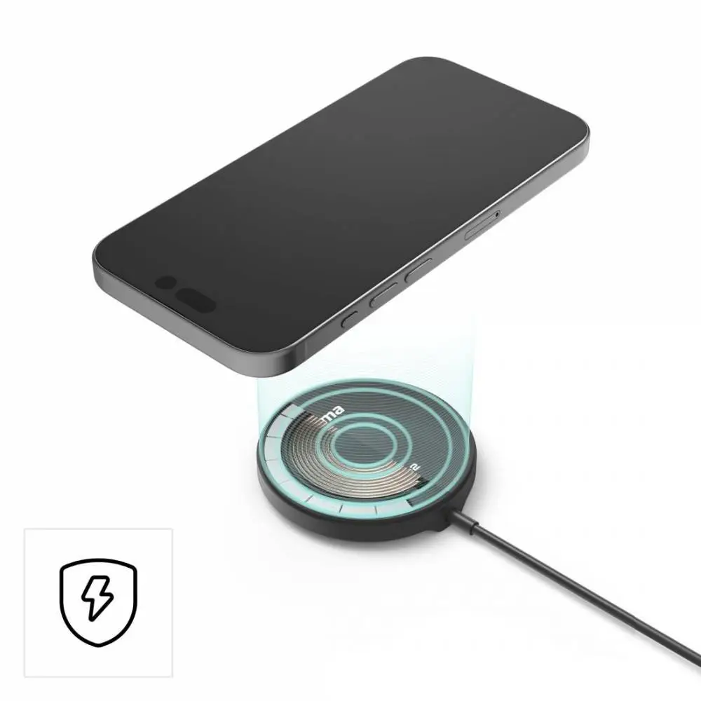 HAMA Безжично зарядно устройство Qi2, 15 W, черно, за Apple