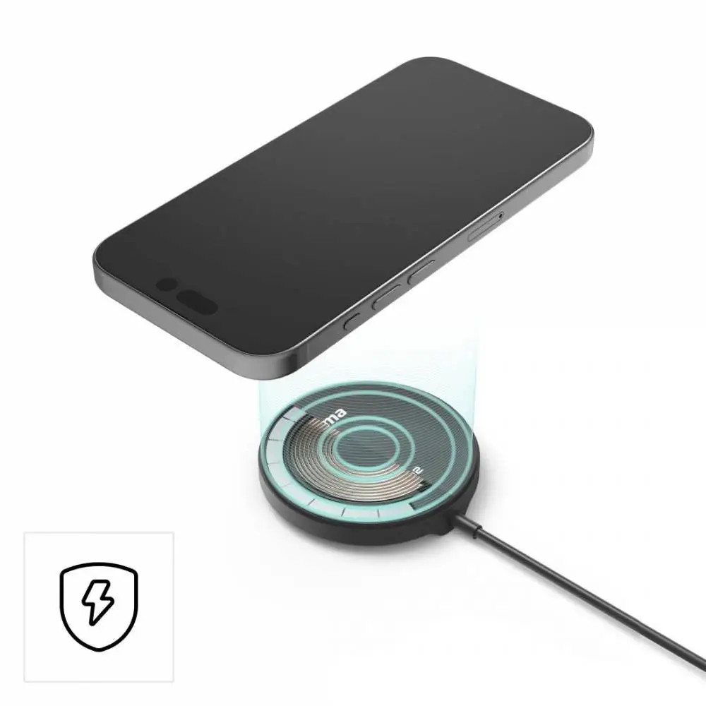 HAMA Безжично зарядно устройство Qi2, 15 W, черно, за Apple