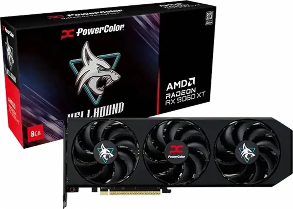 Видео карта PowerColor Radeon RX 9060 XT Hellhound OC 8GB GDDR6