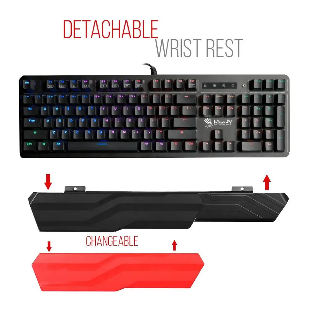 Геймърска механична клавиатура A4tech Bloody B975  Brown switch